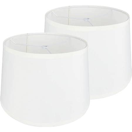 Noawink 2 Pack Lamp Shades White Flaxen Lamp Shade For Bedroom Living