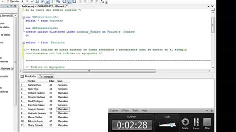 La Utilizacion De Indices Dentro Sql Server Youtube