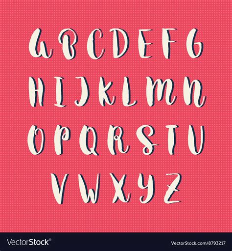 Hand Drawn Alphabet Royalty Free Vector Image Vectorstock