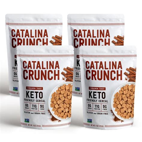 Catalina Crunch Cinnamon Toast Keto Cereal (4-Pack) | Zero Sugar, Low ...