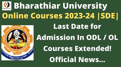 Last Date For Admission In Odl Ol Courses Extended Online