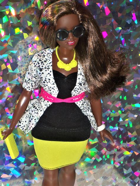 Curvy Evolution Black Barbie Werk Ooak Style By Aneka Black Barbie Barbie I Barbie Dolls