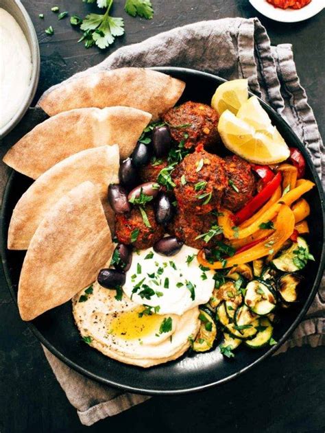 Harissa Meatballs With Whipped Feta Pinch Of Yum