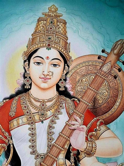 Pin By Gods Club On Devi Saraswati Goddess Art Goddess Artwork