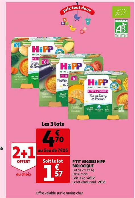 Promo P Tit Veggies Hipp Biologique Chez Auchan ICatalogue Fr