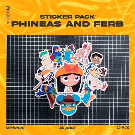 Jual Stickitup Stiker Pack Kartun Phineas And Ferb Across The Nd