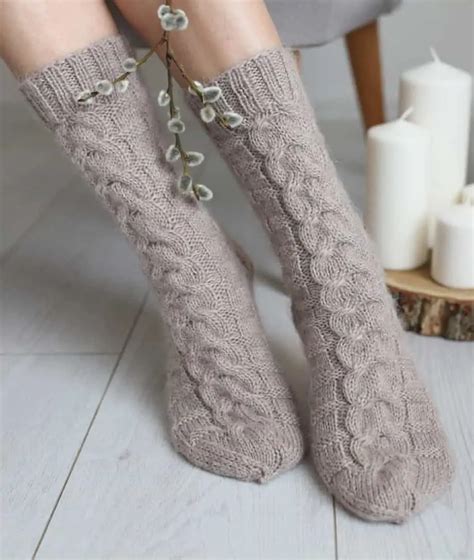 Luxurious Hand Knitted Merino Wool Socks For Extra Warmth