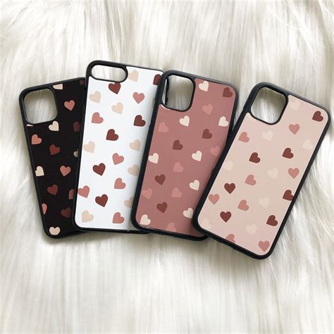 Hearts Phone Case Available In Iphone And Android Iphone 6 7 Etsy