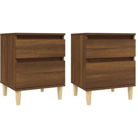 Tables de chevet 2 pcs Chêne marron 40x35x50 cm