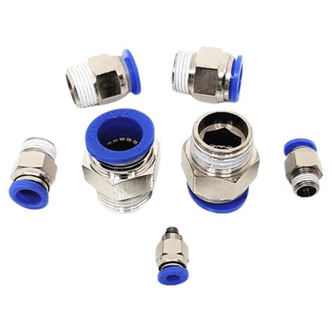 Pneumatic Fittings Push Male Connector Inch X Mm Mm