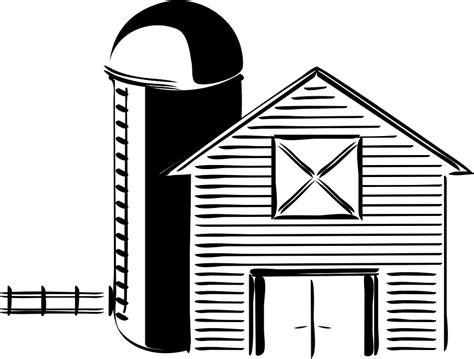 Download Black White Barn Royalty Free Vector Graphic Pixabay