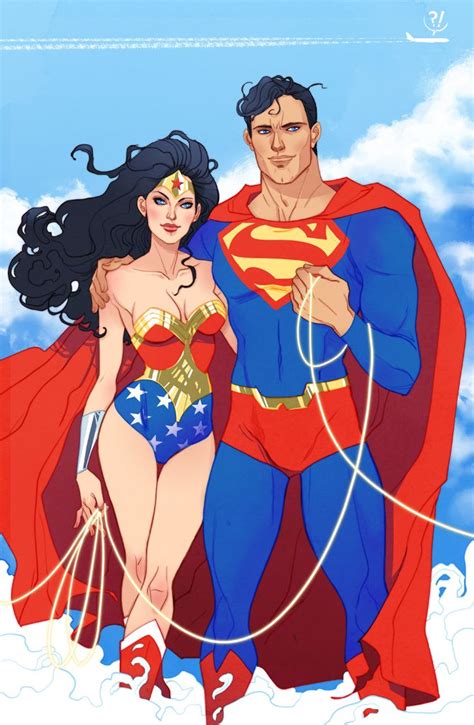 Fan art of Superman and Wonder Woman by MargueriteSauvage Wonder Woman ...