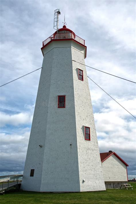 Miscou Island Lighthouse in New Brunswick Stock Photo - Image of ...