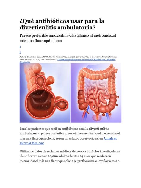 Qué Antibióticos Usar Para La Diverticulitis Ambulatoria Pdf