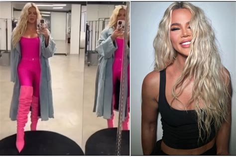 Khloé Kardashian is a hot pink Barbie in latest Good American shoot