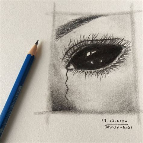 Scary Eyes Drawing