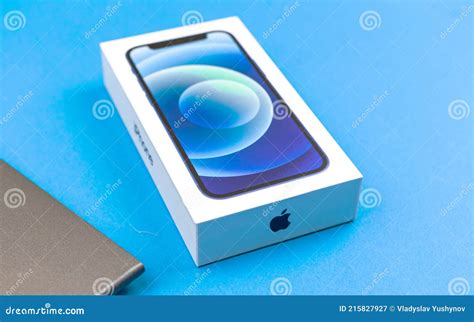 Kharkov Ukraine April 9 2021 Apple Iphone 12 Retail Box On The