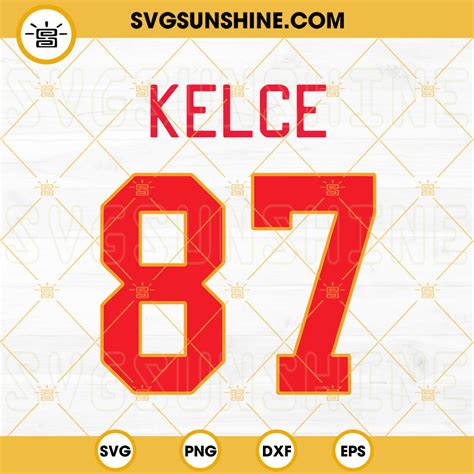 Kelce 87 Svg Travis Kelce Svg Kansas City Chiefs Svg Png Dxf Eps Files