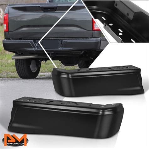 For 15 20 Ford F 150 Black Rear Bumper End Caps Wo Parking Sensor Holes Pair Ebay