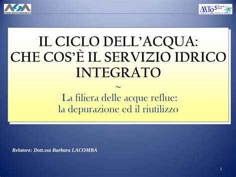 PDF IL CICLO DELLACQUA CHE COSÈ IL SERVIZIO IDRICO INTEGRATO 1