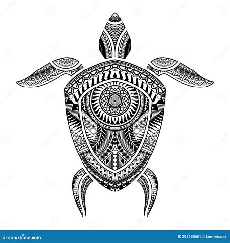 Polynesian Tattoo Turtle Stock Vector Illustration Of Ethnic 202130651