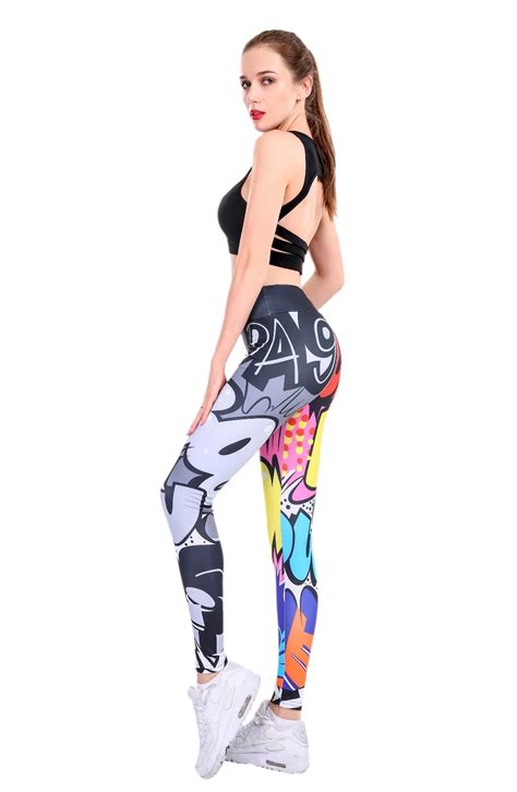 Digital Printing Leggings Workout High Waist Push Up Leggins Mujer