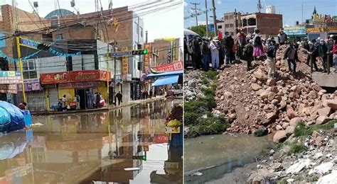 Puno Cierre De Rio Torococha Y Lluvias Provocan Colapso De Desagües En Juliaca El Popular