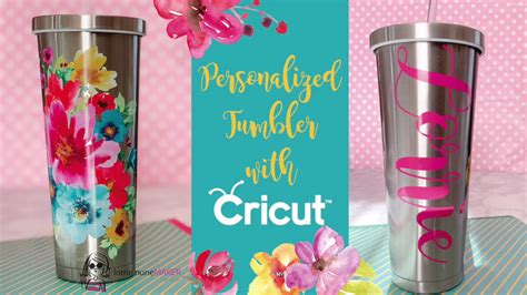 Personalized Flower Tumbler With Cricut Youtube