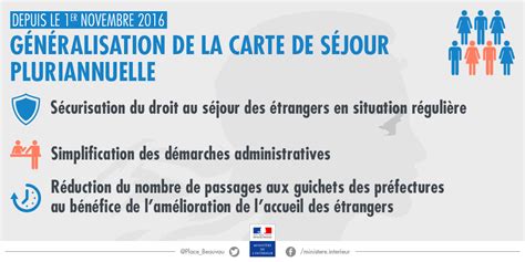 generalisation de la carte de sejour pluriannuelle depuis le er