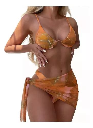 Traje De Ba O Mujer Slim Fit Impresi N Sexy Bikini Dama Pza Mercadolibre