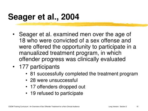 Ppt Sex Offender Specific Treatment Outcome Research Learning Objectives Powerpoint