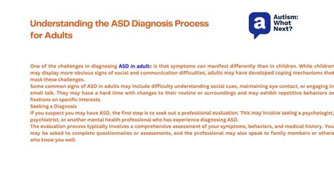 PPT - Understanding the ASD Diagnosis Process for Adults PowerPoint ...