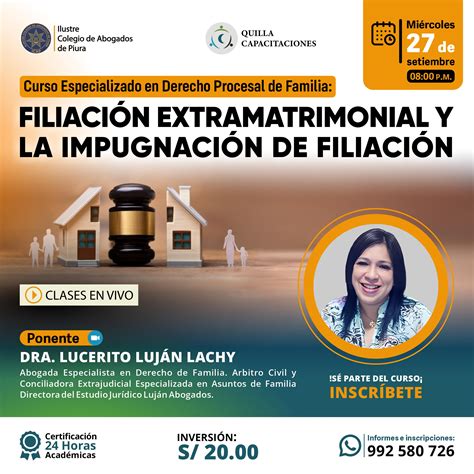 Quilla Curso Especializado en Derecho Procesal de Familia FILIACIÓN