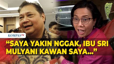 Respons Airlangga Soal Isu Sri Mulyani Mundur Dari Kabinet Jokowi Youtube