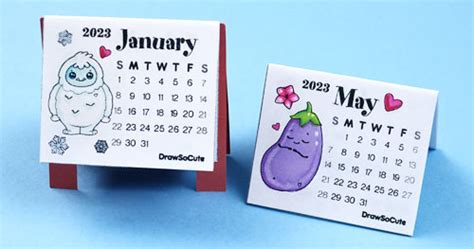 Draw So Cute Calendar Printable Elora Honoria