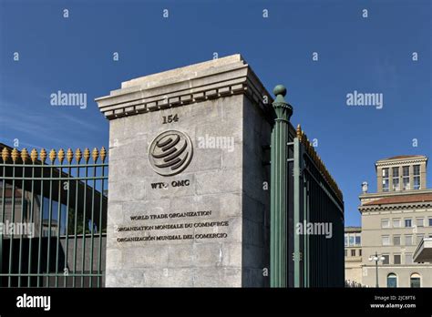 Geneva Switzerland May 30 2022 Sign And Logo Of The World Trade