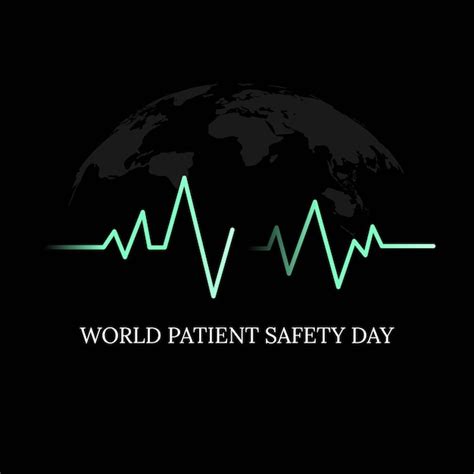 Premium Vector World Patient Safety Day Concept Design With Heart Rate Illustration