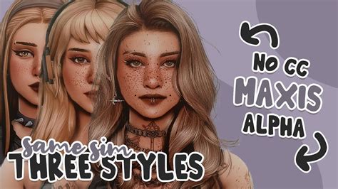 No CC Vs Maxis Match Vs Alpha Challenge CC List Sims 4 Create A