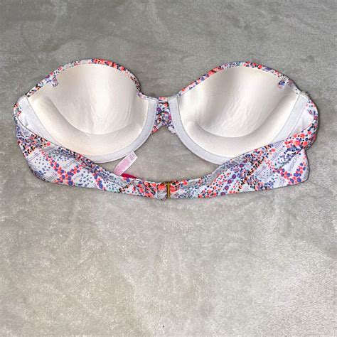 Victorias Secret Watercolor Bandeau Bikini Top Size S Gem