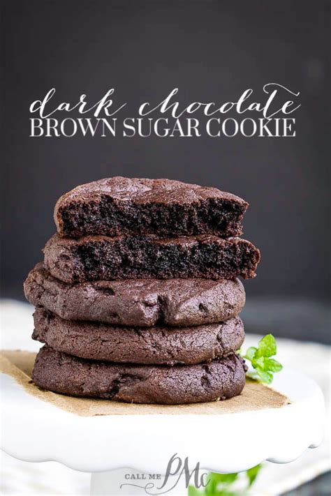 DARK CHOCOLATE BROWN SUGAR COOKIES