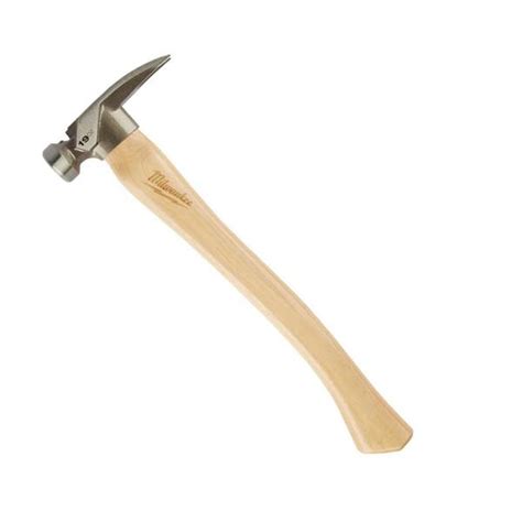 Milwaukee 19 Oz Smooth Face Hickory Wood Framing Hammer 48 22 9519