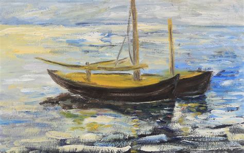 Images for 2189617 OIDENTIFIERAD KONSTNÄR Boats by the beach oil on