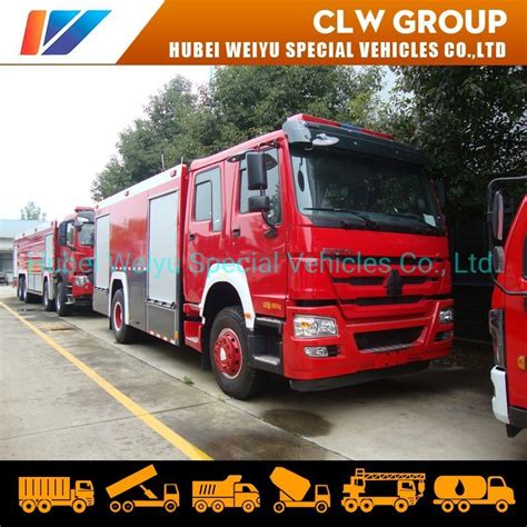 Sinotruk Howo X Cbm Liters Water Tank Fire Fighting Truck Fire