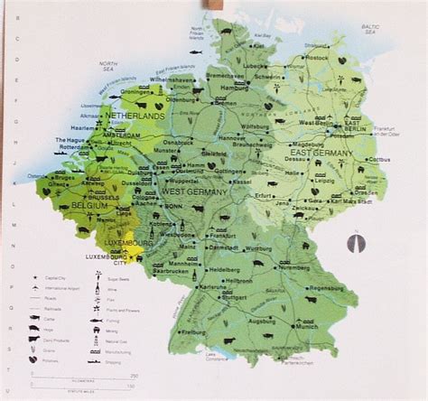 Vintage Map West Germany East Germany Map Book by InheritedTraits