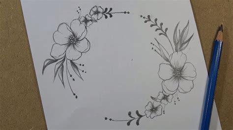 How To Draw A Wreath With Flowers And Leaves Step By Step Hihi Pencil