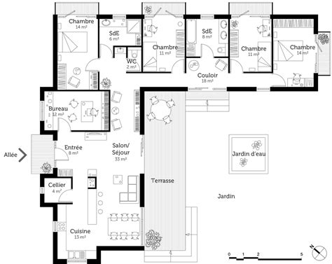 Plan de maison contemporaine à toit plat - PagesJaunes