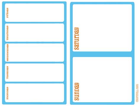 Busy Weekend Planner Free Printable Downloads From Choretell