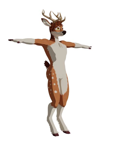 Anthro Deer 3d Model 55 Obj Unknown Fbx Blend 3ds Free3d