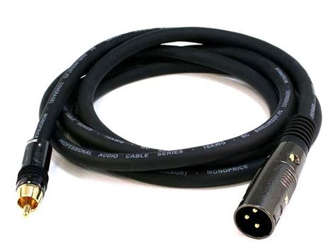 Monoprice Ft Premier Series Xlr Male To Rca Male Cable Awg Gold