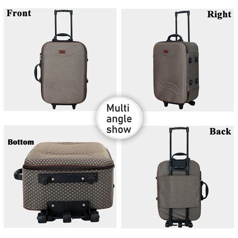 Klassy Collection Polyester Printed Luggage Trolley Bags 2 Wheels At